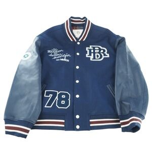 Banana Republic Men's BR Athletics Wool / Leather Varsity Jacket